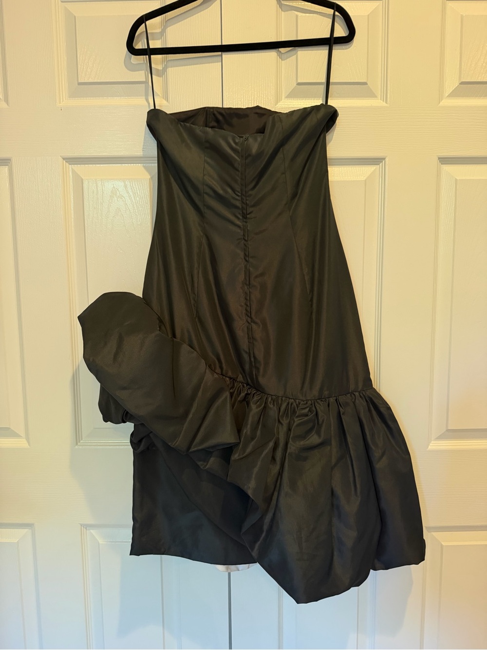 Vintage 80s Donnina Italian Design Strapless Puff Rose Cocktail Dress Sz 10 - Picture 3 of 4
